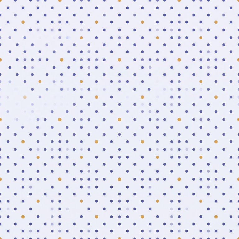 Seamless decorative texture: a grid of indigo and amber dots on an off-white field.