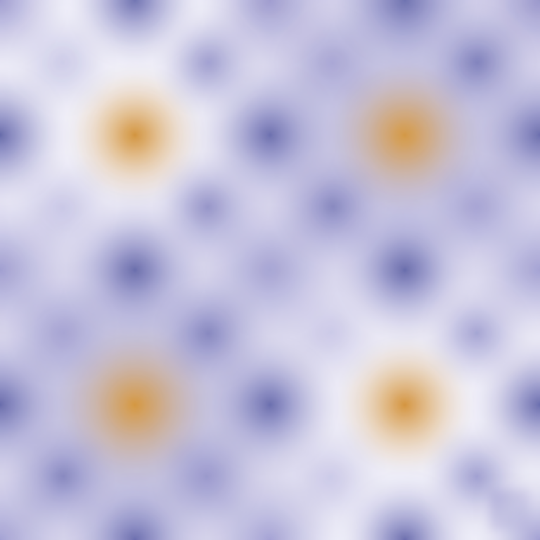 Seamless decorative texture: soft indigo and amber glows on an off-white field.
